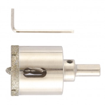 726403 | Сверло алмазное по керамограниту, 40 х 67 мм, трехгранный хвостовик, MATRIX-0