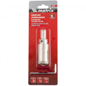 726183 | Сверло алмазное по керамограниту, 18 х 67 мм, трехгранный хвостовик, MATRIX-2