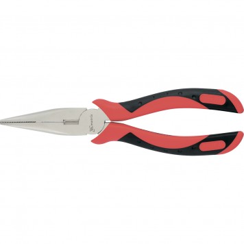 17138 | Длинногубцы прямые 200 мм, никелированные, двухкомпонентные рукоятки, MATRIX GRAND-0