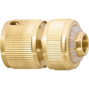 66265 | Соединитель латунный, быстросъемный для шланга 3/4, аквастоп, PALISAD-0