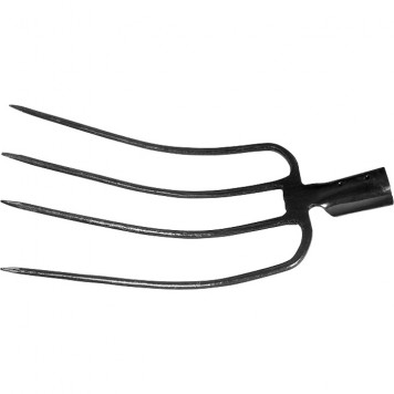 63836 | Вилы четырехрогие, 235 х 330 мм, без черенка сенные, СИБРТЕХ-0