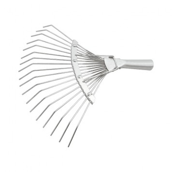 61780 | Грабли веерные 18 зубьев, без черенка, оцинкованные, круглый зуб, СИБРТЕХ-0