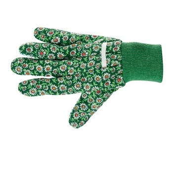 67761 | Перчатки садовые х/б ткань с ПВХ точкой, манжет, S, PALISAD-1