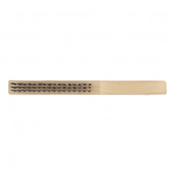 74803 | Щетка зачистная трехрядная, закаленная прямая проволока с деревянной ручкой, СИБРТЕХ-1