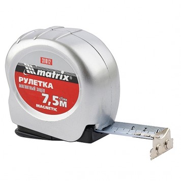 31012 | Рулетка, 7,5 м х 25 мм, магнитный зацеп, MATRIX MAGNETIC-0