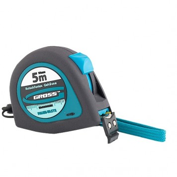 31102 | Рулетка 5 м x 19 мм, магнитный обрезиненный зацеп, GROSS ERGONOMISCH-0
