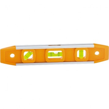 346115 | Уровень усиленный, 235 мм, 3 глазка, пластмассовый "Торпедо" (IV), SPARTA-0