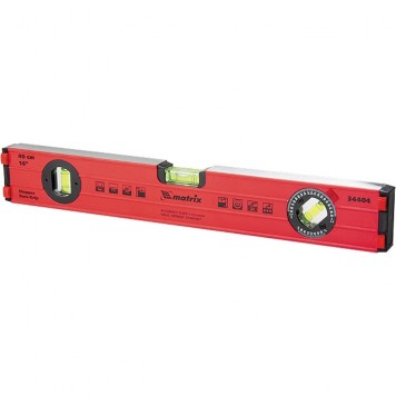 34412 | Уровень алюминиевый, 1200 мм, фрезерованный, 3 глазка, усиленный, MATRIX-0