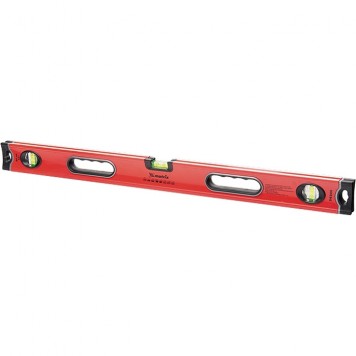 34304 | Уровень алюминиевый, 600 мм, 3 глазка, ударопрочные заглушки, двухкомпонентные ручки, MATRIX PROFI-0