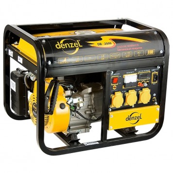 94652 | Генератор бензиновый DB2500, 2,2 кВт, 220 В/50Гц, 15 л, ручной пуск, DENZEL-0
