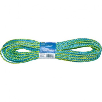 93954 | Шнур вязаный полипропиленовый с сердечником,"Радуга", 6 мм, L 20 м, 90-110 кгс, СИБРТЕХ-0