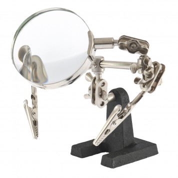 914605 | Зажим для пайки "Третья рука" с лупой, SPARTA-0