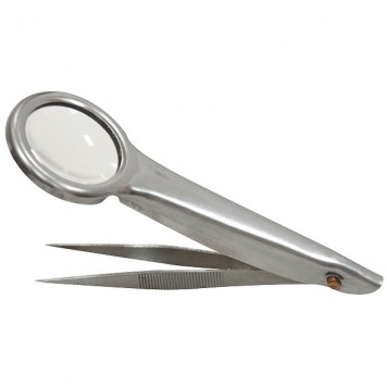 913795 | Лупа с пинцетом, 8 кратная, D 27 мм, тип 2, SPARTA-0