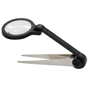 913805 | Лупа регулируемая с пинцетом 8-кратная, D 25 мм, SPARTA-0