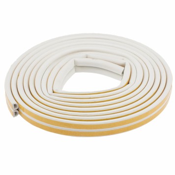 93936 | Уплотнитель, 12 м, профиль "D", белый, СИБРТЕХ-0