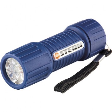 90512 | Фонарь светодиодный, серый корпус с мягким покрытие, 9 Led, 3 х ААА, STERN-0