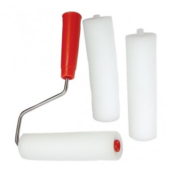 80445 | Валик "Поролон" с ручкой, набор: 2 шубки 100 мм, D 42 мм, D ручки 6 мм, СИБРТЕХ-0