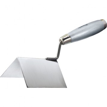 86312 | Мастерок из нержавеющей стали, 80 х 60 х 60 мм, для внешних углов, деревянная ручка, MATRIX-0