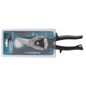 78321 | Ножницы по металлу, 250 мм, прямой и левый рез, сталь СrMo, двухкомпонентные рукоятки, GROSS PIRANHA-0