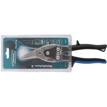 78323 | Ножницы по металлу, 250 мм, прямой и правый рез, сталь СrMo, двухкомпонентные рукоятки, GROSS PIRANHA-0