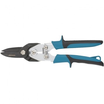 78347 | Ножницы по металлу усиленные, 255 мм, прямой рез, сталь СrMo, двухкомпонентные рукоятки, GROSS PIRANHA-0