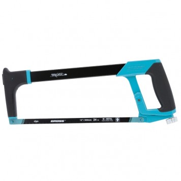 77600 | Ножовка по металлу, 300 мм, обрезиненная рукоятка и захват, GROSS PIRANHA-0