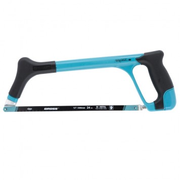 77602 | Ножовка по металлу, 300 мм, трехкомпонентная металлопластиковая рамка, GROSS PIRANHA-0