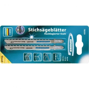 78255 | Набор полотен для электролобзика по дереву, 2 шт, (T101B+T101BR), GROSS-1