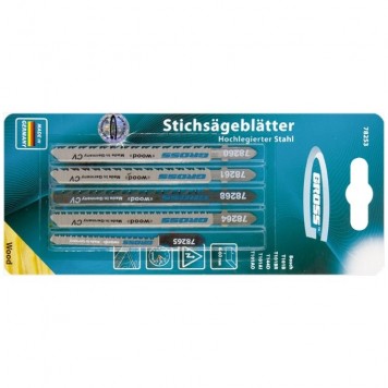 78253 | Набор полотен для электролобзика по дереву, 5 шт, GROSS-1