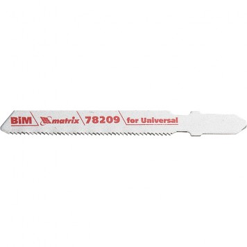 78209 | Полотна для электролобзика по металлу, 3 шт, T118AF, 55 х 1,2 мм, Bimetal, MATRIX PROFESSIONAL-0