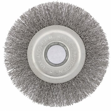 746567 | Щетка для УШМ, 125 мм, посадка 22,2 мм, плоская, витая проволока, СИБРТЕХ-0