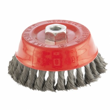 74617 | Щетка для УШМ, 125 мм, М14, "чашка", крученая проволока 0,35 мм, MATRIX-1