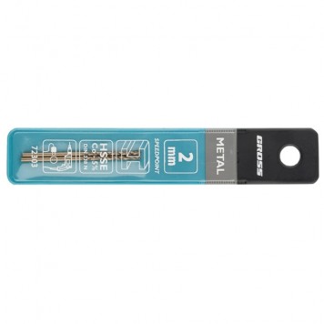 72303 | Сверло спиральное по металлу, 2 мм, HSS-Co, 2 шт, GROSS-1