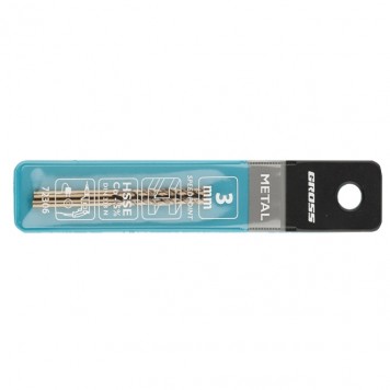 72306 | Сверло спиральное по металлу, 3 мм, HSS-Co, 2 шт, GROSS-1