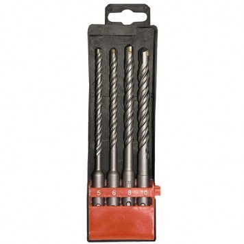 71094 | Набор буров по бетону, 5-6-8-10 х 160 мм, 4 шт, в пластиковой коробке, SDS Plus, MATRIX-0