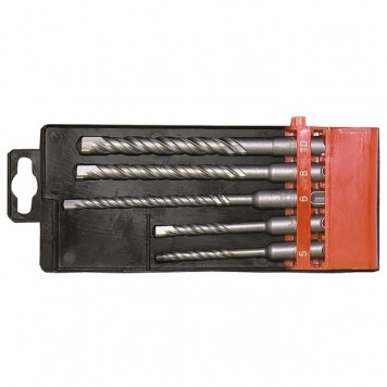 71095 | Набор буров по бетону, 5-6 х 110,6-8-10 х 160 мм, 5 шт, в пластиковой коробке, SDS Plus, MATRIX-1