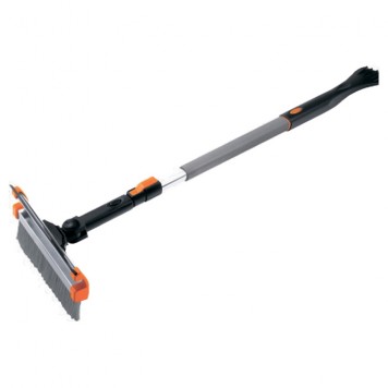 55299 | Щетка-сметка для снега со скребком и водосгоном, телескопическая, поворотная голова, STELS-1