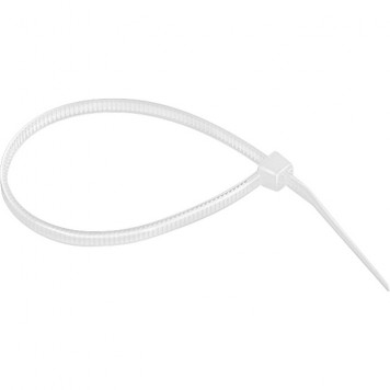 45525 | Хомуты, 180 x 3,6 мм, пластиковые, белые, 100 шт, СИБРТЕХ-1