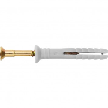 42130 | Дюбель-гвоздь полипропиленовый с потайным бортиком 6 х 80 мм, 100 шт, СИБРТЕХ-0