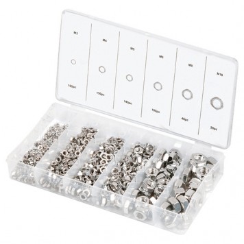 47615 | Набор гаек М3, М4, М5, М6, М8, М10, 600 предметов, СИБРТЕХ-0