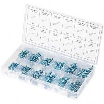 47618 | Набор саморезов по дереву и металлу, 360 шт, СИБРТЕХ-0