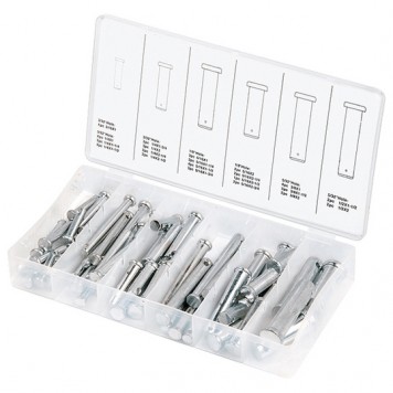 47612 | Набор штифтов с головкой и отверстием под шплинт, 60 предметов, СИБРТЕХ-0