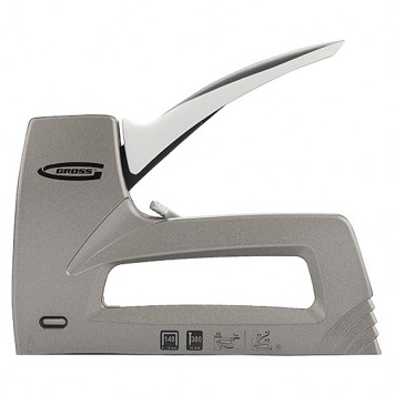 41007 | Степлер мебельный (Aluminium 140), алюминиевый корпус, регулятор удара, тип скобы 140, 300, 6-14 мм, GROSS-0