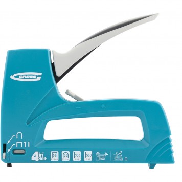 41005 | Степлер мебельный универсальные (Universell 4) пластик, 4 функции, тип скобы: 53, 36, 300, 500, 8-14мм, GROSS-0