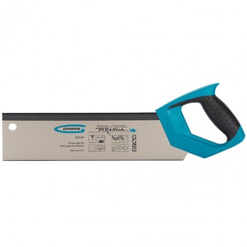 23141 | Пила обушковая для стусел, 350 мм/14", 11-12 TPI, каленый зуб 3D, двухкомпонентная рукоятка, GROSS PIRANHA-0