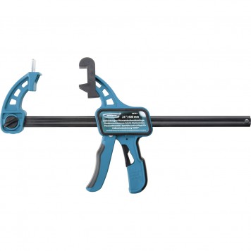 20701 | Струбцина реечная быстрозажимная 24, пистолетного типа, пошаговый механизм, пластиковый корпус, 600 мм, GROSS-0