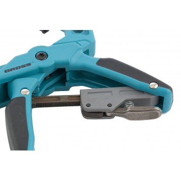 20803 | Струбцина клещеобразная 2-1/4, пластиковый корпус, храповой механизм жесткой фиксации, 58 мм, GROSS-4