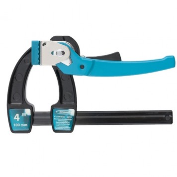 20717 | Струбцина реечная быстрозажимная 4, металлический корпус, рычажный храповой механизм, 100 мм, GROSS-0