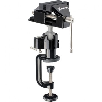 18508 | Тиски настольные, многофункциональные, сменная насадка, хомут для дрели, шарнирный механизм, 70 мм, MATRIX-0