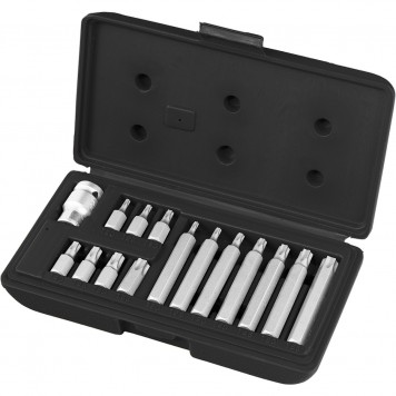 11315 | Набор бит TORX, хвостовик-шестигранник, 10 мм, CrV, 15 предметов, STELS-1